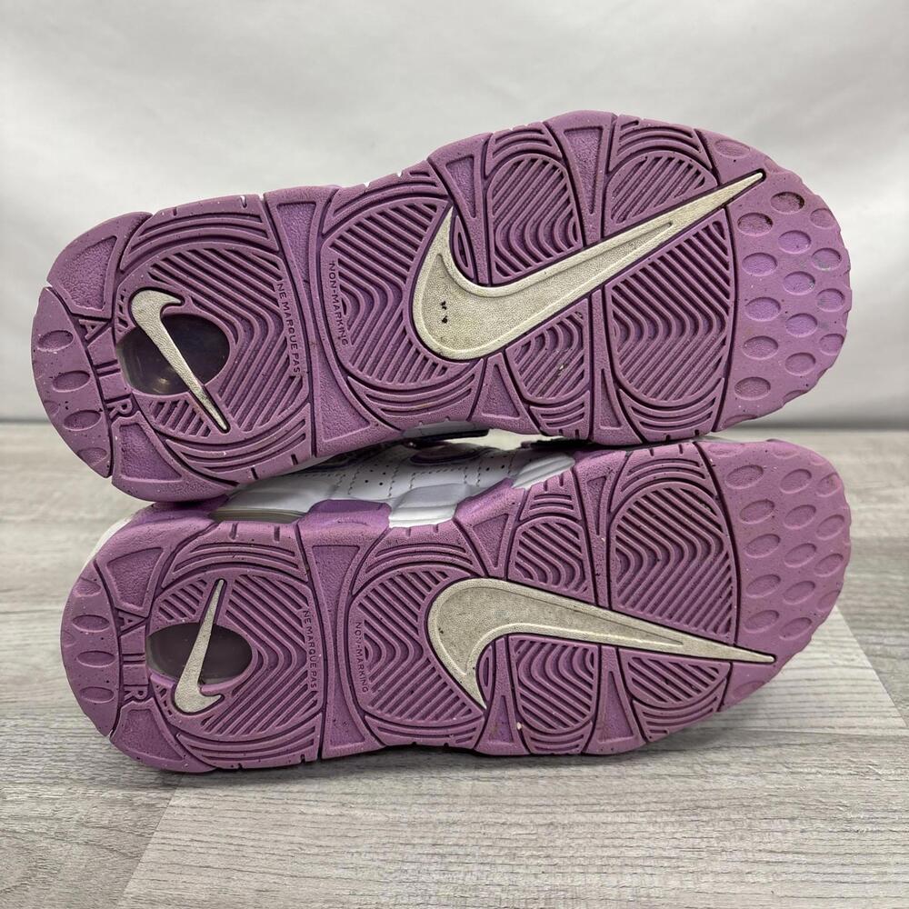 Nike Air More Uptempo Shoes Size 4.5 Y White Purple FN6976-100 Retro Sneaker - Picture 6 of 15
